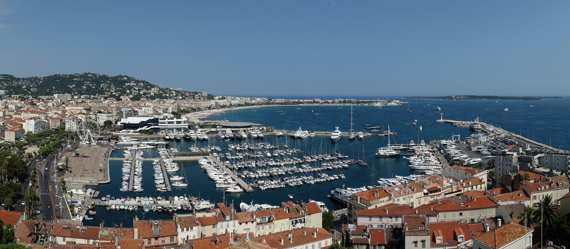 Old Port of Cannes, sailboats and pastel façades
